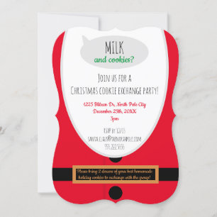 Weihnachtskochtausch Party laden Vorlage