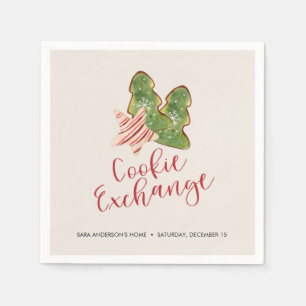 Weihnachtskochtausch Trendy Watercolor Cookie Serviette