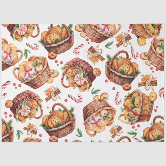 Weihnachtskochtkörbe Seidenpapier (Vorderseite)