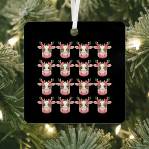 Weihnachtskokette Highland-Kuh Western-Weihnachten Ornament Aus Metall