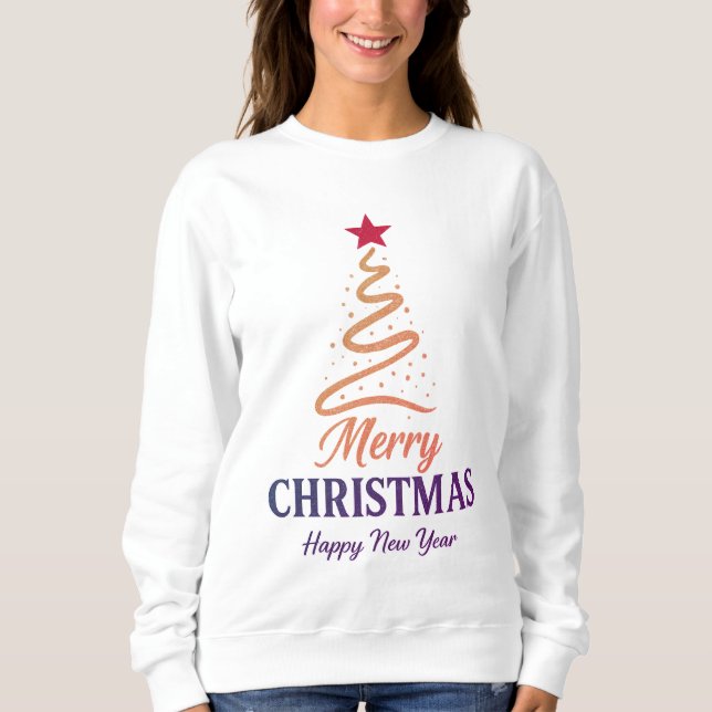 Weihnachtskollektion & 2-in-1 Weihnachtsbotschaft  Sweatshirt (Vorderseite)
