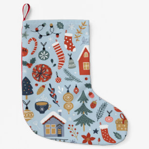 Weihnachtskollektion dekorativer Winterelemente Kleiner Weihnachtsstrumpf
