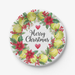 Weihnachtskollektion Tennis Pappteller