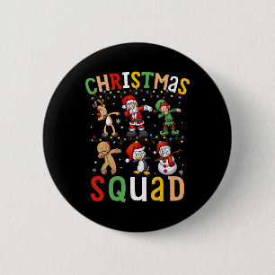 Weihnachtskommad Santa Dabbing Elf Familie Matchin Button