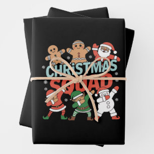 Weihnachtskommad Santa Dabbing Elf Familie Matchin Geschenkpapier Set