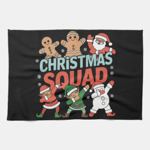 Weihnachtskommad Santa Dabbing Elf Familie Matchin Geschirrtuch