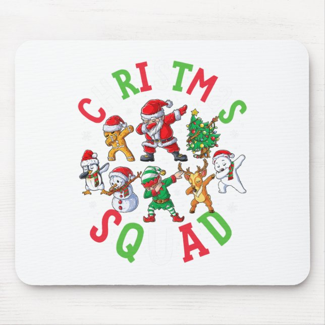Weihnachtskommad Santa Dabbing Elf Familie Matchin Mousepad (Vorne)