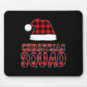 Weihnachtskommando Red Kariert Xmas Family Group M Mousepad