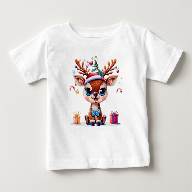 Weihnachtskönigin Baby T-shirt (Vorderseite)