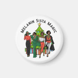Weihnachtskönigin Melanin Sista Black Girl Magic F Magnet