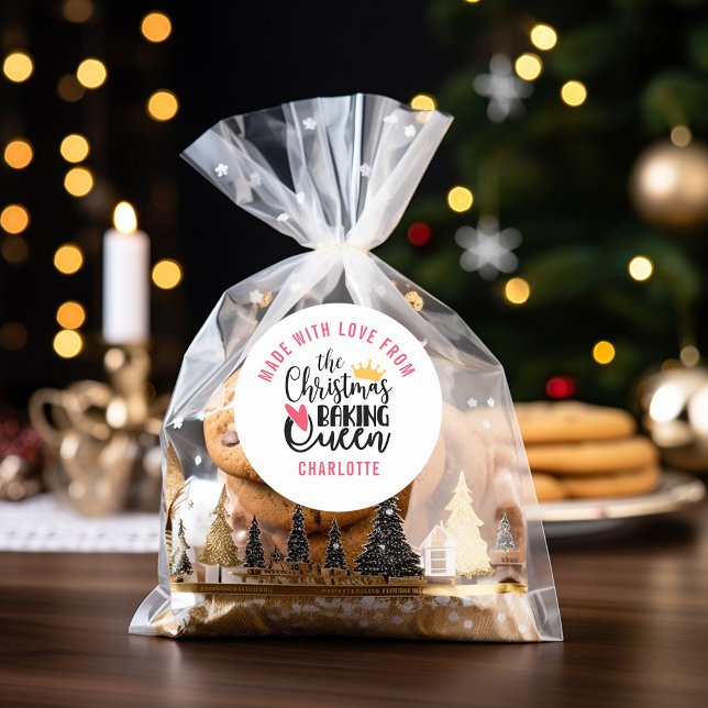 Weihnachtskönigin nach Maß Runder Aufkleber (Von Creator hochgeladen)