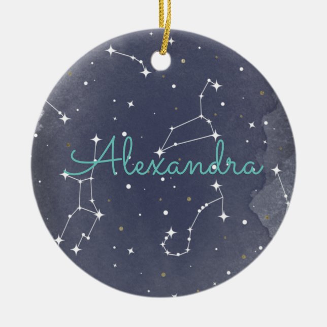 Weihnachtskonstellation Keramik Ornament (Vorne)