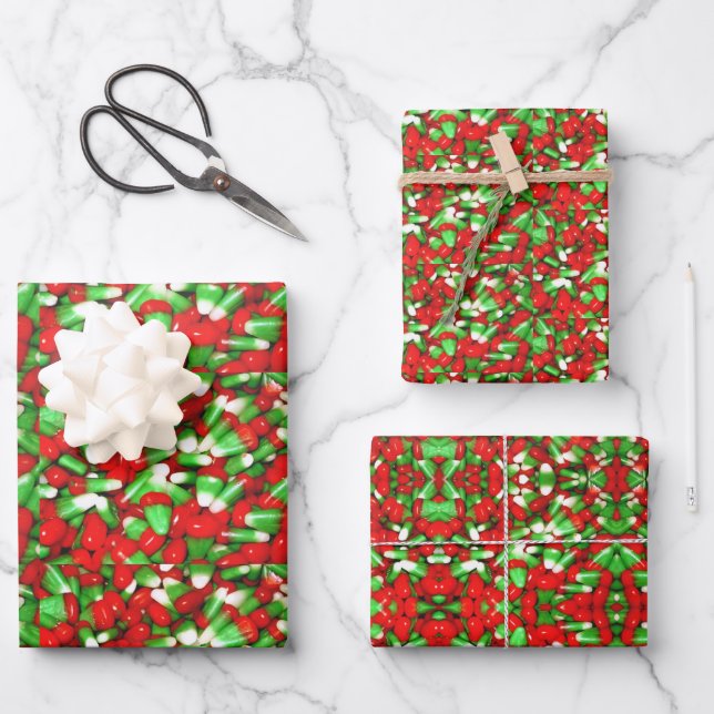Weihnachtskorn Geschenkpapier Set (Vorderseite)