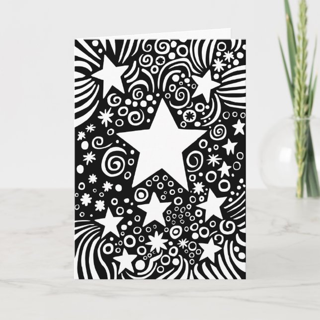 Weihnachtskosmos Feiertagskarte (Vorderseite)