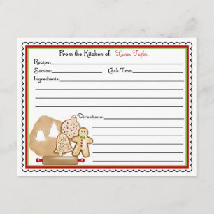 Weihnachtskost Kochkarten Einladung