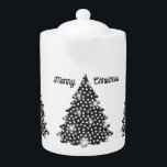 Weihnachtskost mit gepunktetem Baum in Schwarz & W<br><div class="desc">Frohe Weihnachtskost in Schwarz und Weiß mit einem gepunkteten Weihnachtsbaum mit Imitaten Glitzern. Dank der Hungryjpeg für einige Elemente in der Gestaltung.</div>
