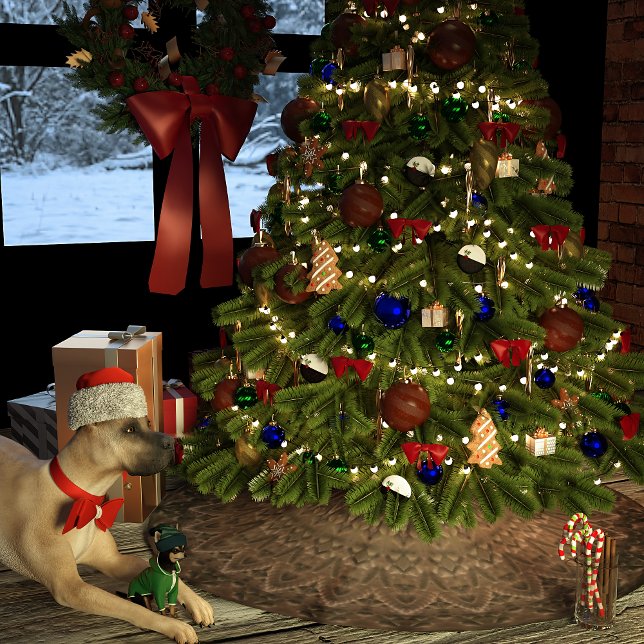 Weihnachtskost Polyester Weihnachtsbaumdecke (Von Creator hochgeladen)