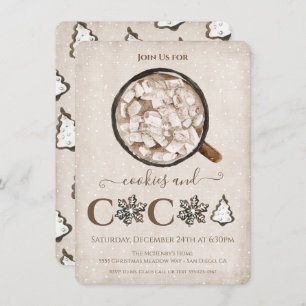 Weihnachtskost und Kakaofeier Einladung