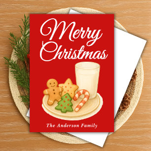 Weihnachtskost und Milch Feiertagskarte