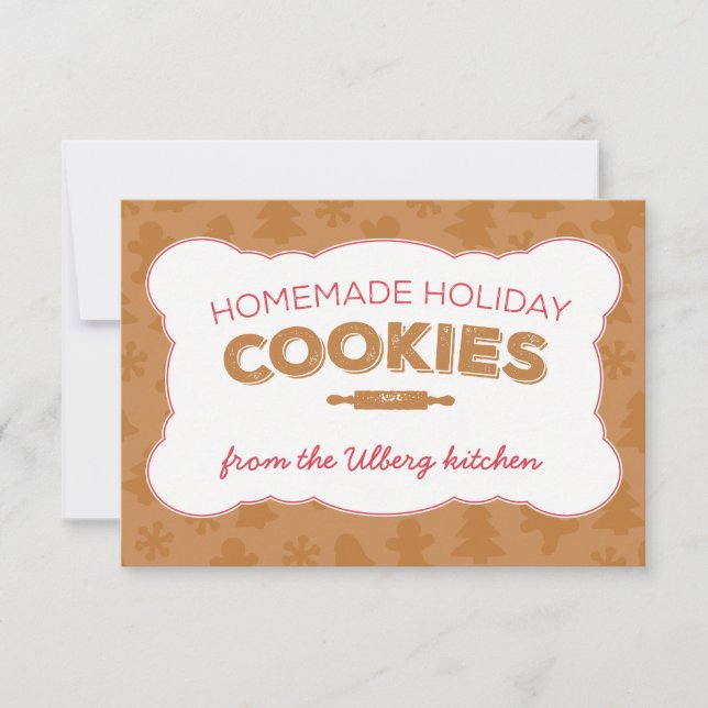 Weihnachtskost Weihnachtsrezepte oder Weihnachtska Einladung (Vorderseite)