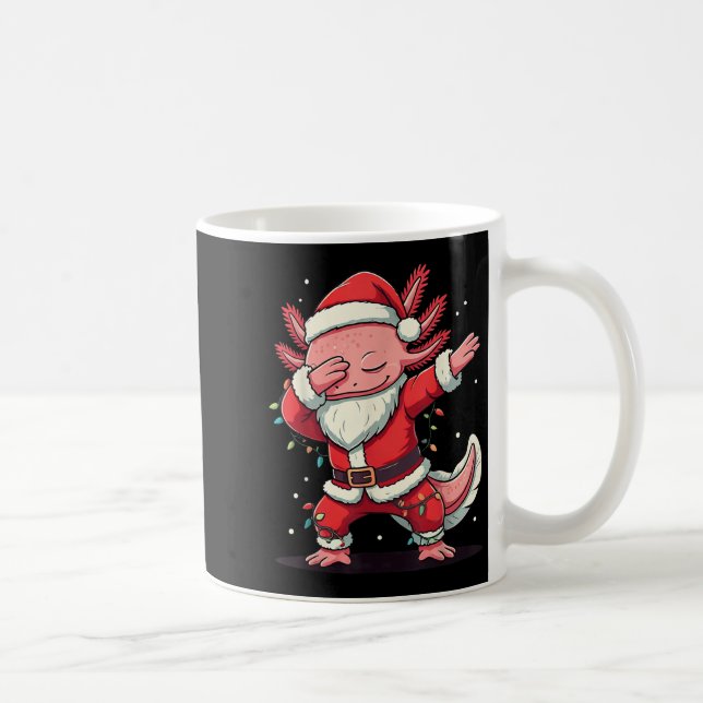 Weihnachtskostüm Dabbing Axolotl Xmas Licht Kaffeetasse (Rechts)