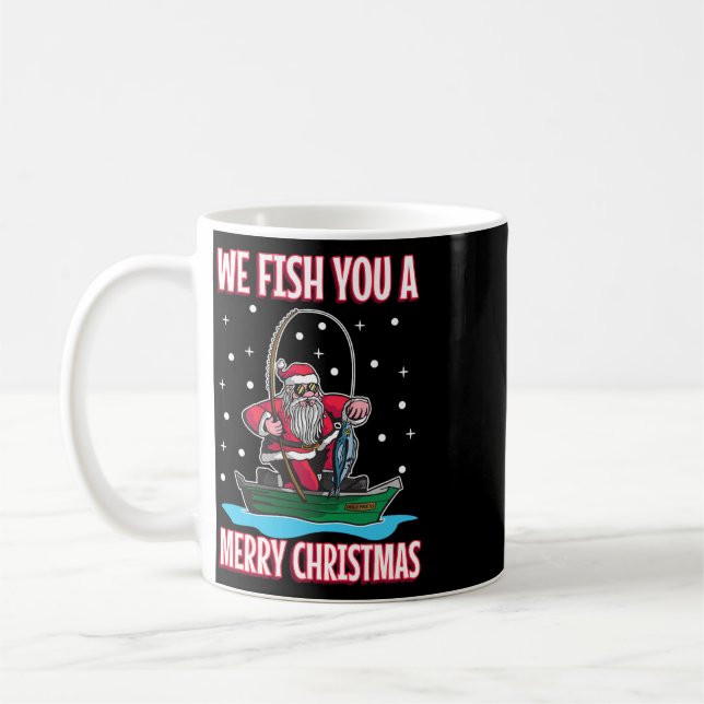 Weihnachtskostüm Fischer Angeln Lustig Cool San Kaffeetasse (Links)