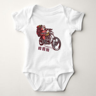 Weihnachtskostüm für Biker Einladung Baby Strampler
