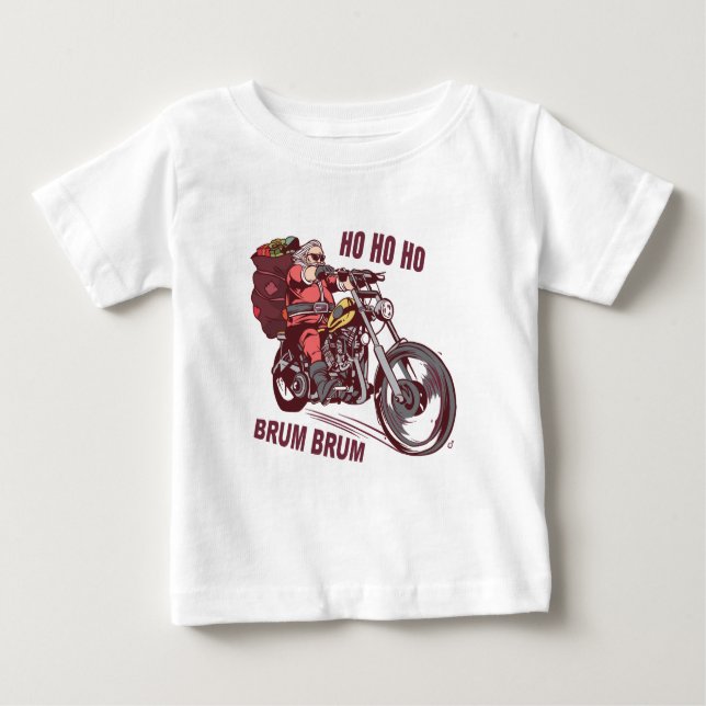 Weihnachtskostüm für Biker Einladung Baby T-shirt (Vorderseite)