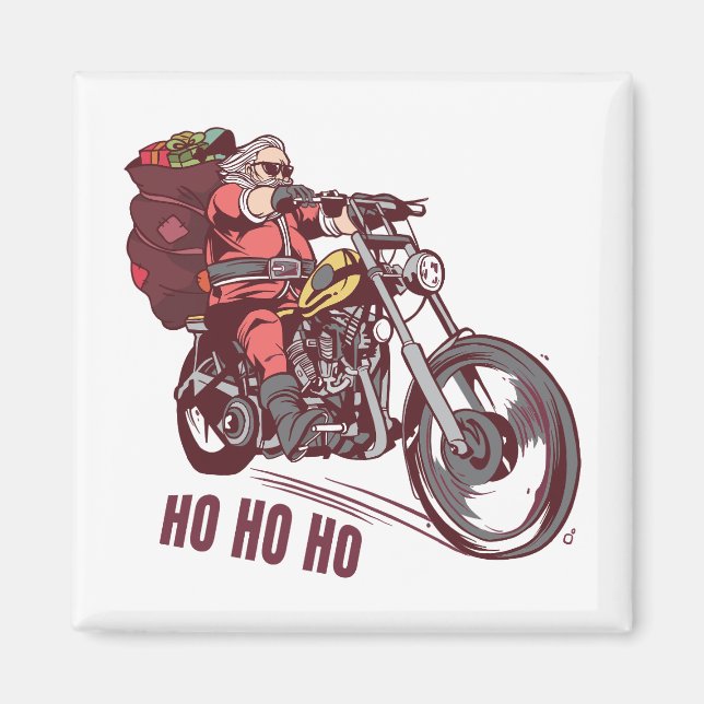 Weihnachtskostüm für Biker Einladung Magnet (Vorne)