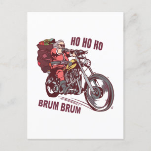Weihnachtskostüm für Biker Einladung Postkarte