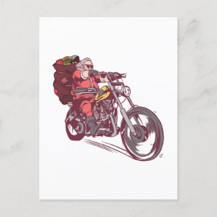 Weihnachtskostüm für Biker Einladung Postkarte