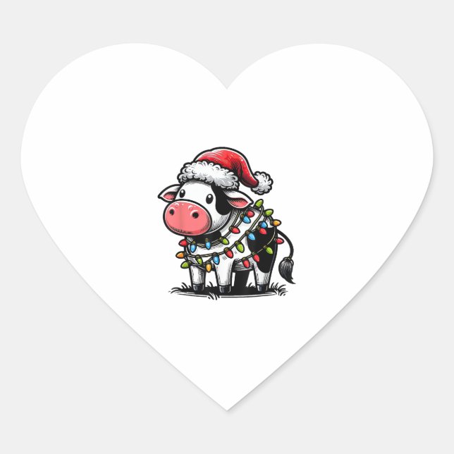 Weihnachtskostüm für Kinder Herz-Aufkleber (Vorderseite)