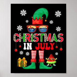 Weihnachtskostüm im Juli Elf Sungles Strandliebhab Poster