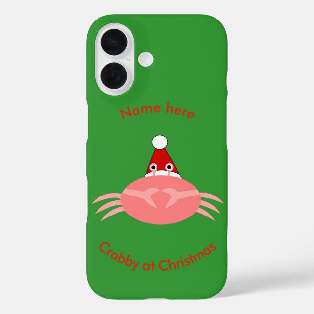 Weihnachtskrab Custom iPhone Case (Rückseite)