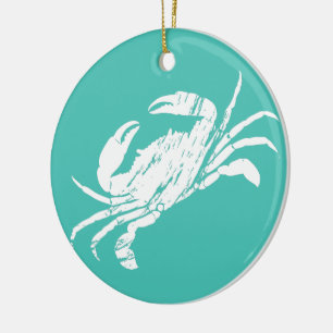 Weihnachtskrabbe Keramik Ornament