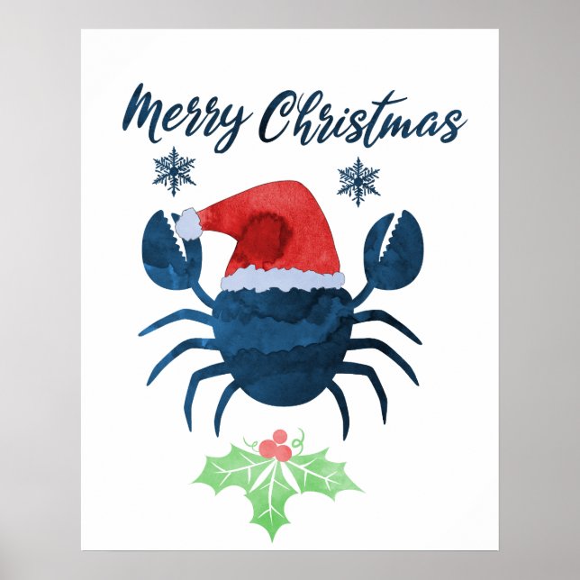 Weihnachtskrabbe Poster (Vorne)