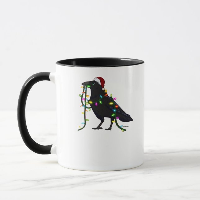 Weihnachtskrähe Die Zeit Ist Da Tasse (Links)