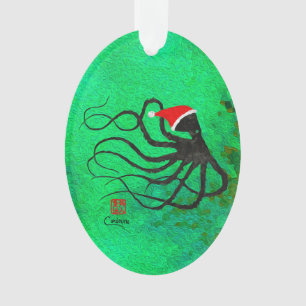 Weihnachtskrake 2 - Acrylverzierung Ornament