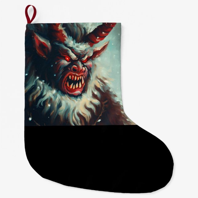 WeihnachtsKrampus 3 Großer Weihnachtsstrumpf (Vorderseite)
