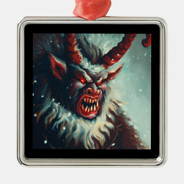 WeihnachtsKrampus 3 Ornament Aus Metall (Vorne)