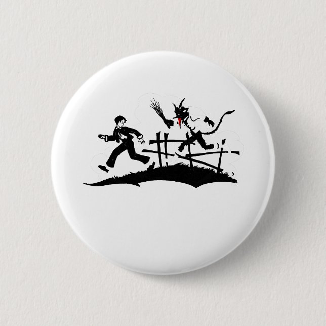 Weihnachtskrampus Button (Vorderseite)