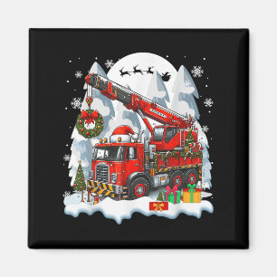 Weihnachtskrane Truck Weihnachtsboxen farbenfroh Magnet