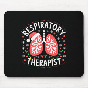Weihnachtskrankenschwester Atmungstherapeut Lungen Mousepad
