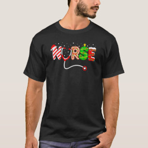 Weihnachtskrankenschwester Santa Elf RN NICU ER Pf T-Shirt
