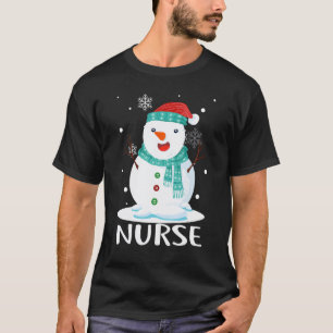 Weihnachtskrankenschwester Schneemann Santa passen T-Shirt