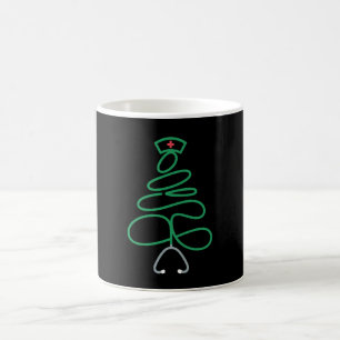 Weihnachtskrankenschwester Stethoskop Baum Weihnac Kaffeetasse