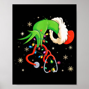Weihnachtskrankenschwester Stethoskop Krankenschwe Poster