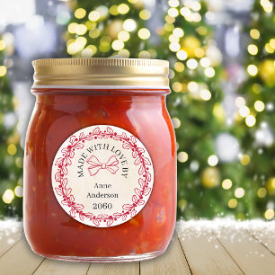 Weihnachtskranz aus eigener Liebe Runder Aufkleber