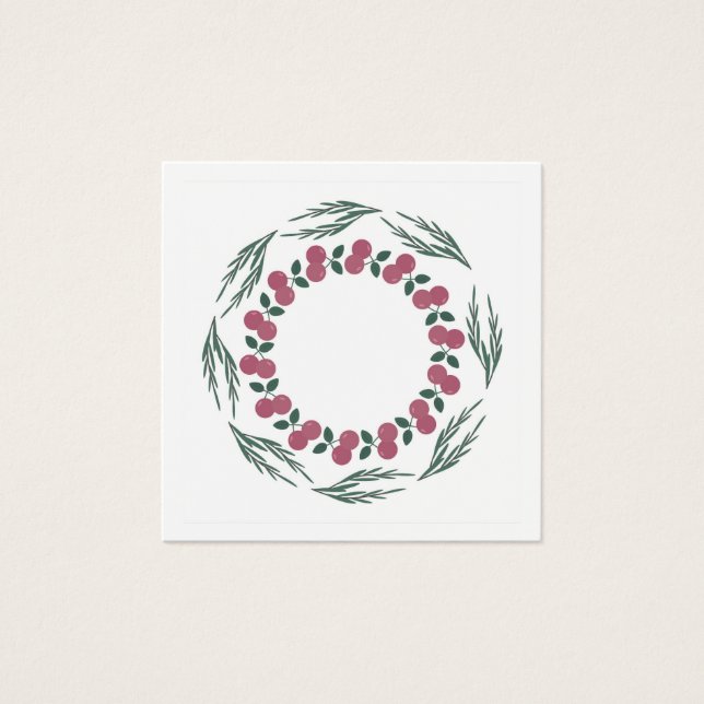 Weihnachtskranz aus Zweigen und Beeren (Vorderseite)