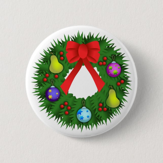 WeihnachtsKranz Button (Vorderseite)